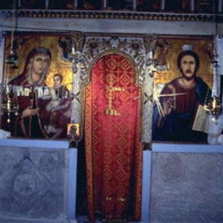 The altar screen of the Panagia Church, Panagia, ZAROS (Small town) KENOURGIO