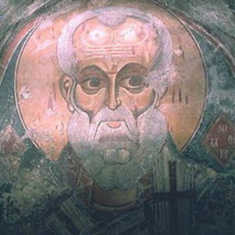 The fresco of Agios Nikolaos by Ioannis Pagomenos in Agios Nikolaos Church, Moni, MONI (Settlement) ANATOLIKO SELINO