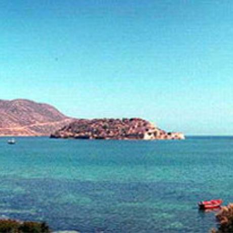 The islet of Spinalonga and the Venetian fort in front of the village of Plaka, PLAKA (Settlement) ELOUNDA