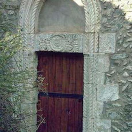A detail of the portal of Agios Fanourios Church, Moni Varsamonero, VORIZIA (Village) ZAROS