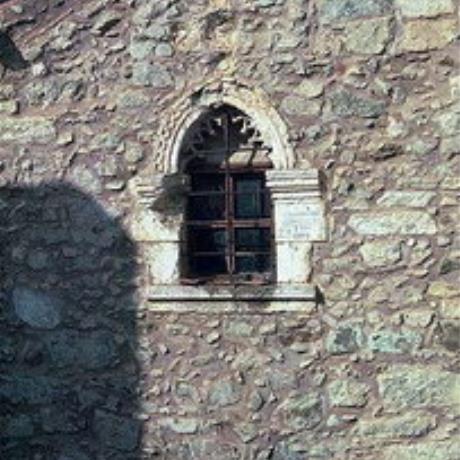 The decorative window in Agios Fanourios Church, Moni Varsamonero, VORIZIA (Village) ZAROS