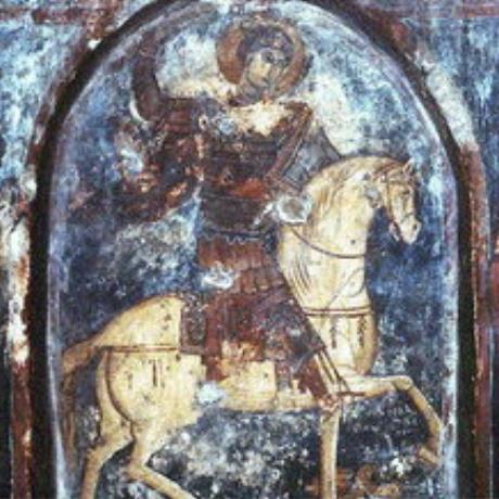A 13C fresco by Pagomenos, Agios Georgios Church, Anidri, ANYDRI (Settlement) PELEKANOS