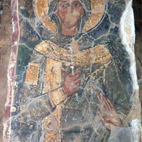 A fresco in the Byzantine church of Ai Yannis Kyr-Yannis in Alikianos, ALIKIANOS (Village) MOUSSOURI