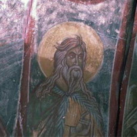 A fresco in the Byzantine church of Agia Anna, Koustogerako, KOUTSOGERAKO (Settlement) ANATOLIKO SELINO