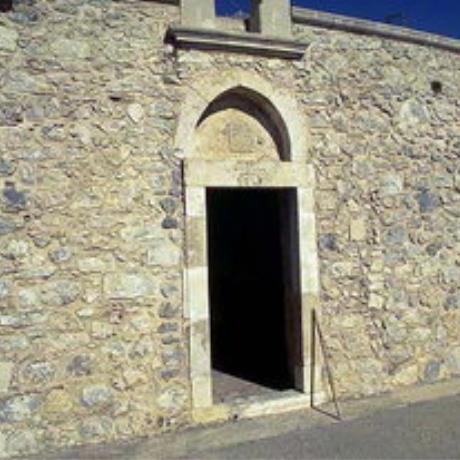 The facade of the Panagia Mesohoritisa Church in Males, NEES MALES (Village) IERAPETRA