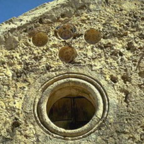 An artistic window in Michael Archangelos Church, Vlahiana, ANO ASSITES (Village) MALEVIZIO