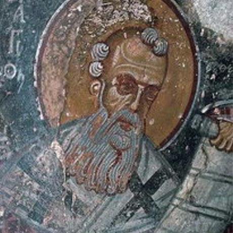 A fresco by Ioannis Pagomenos in Agios Nikolaos Church, Moni, MONI (Settlement) ANATOLIKO SELINO