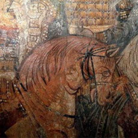 A 13C fresco by Ioannis Pagomenos in the Panagia Church, Alikambos, ALIKAMBOS (Village) KRYONERIDA