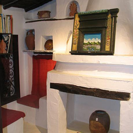 House interior with fireplace, SKIATHOS (Small town) NORTH SPORADES