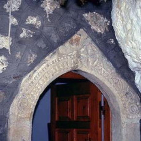 Decorations on the portal of Agia Paraskevi Chapel in Christos, CHRISTOS (Settlement) IERAPETRA