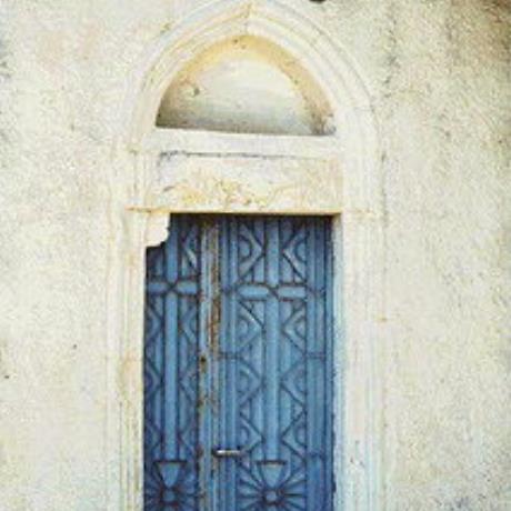 The portal and rosettes of the Panagia Church in Hordaki, CHORDAKI (Settlement) SYVRITO