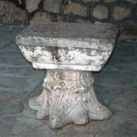 A small table made from an ancient Corinthian column, Moni Palianis, MONI PALIANIS (Monastery) PALIANI