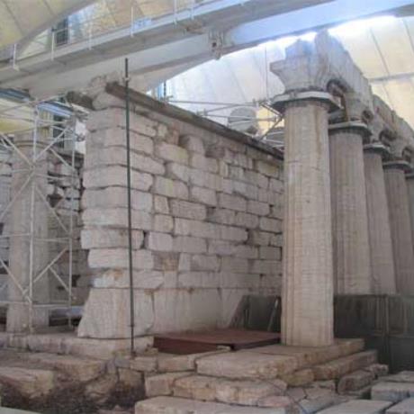 View from the restoration works to the temple, BASSAE (Ancient sanctuary) ILIA