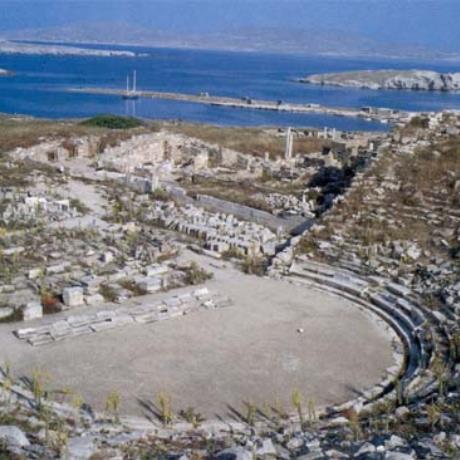 Delos; the ancient theater , DELOS (Island) KYKLADES