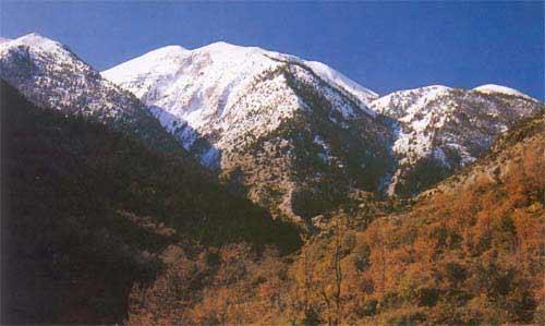 The looming massif of Mount Erimanthos  ERYMANTHOS (Mountain) ACHAIA