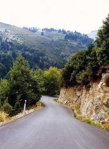 A country road leading to the mountains of Seta SETA (Village) CHALKIDA