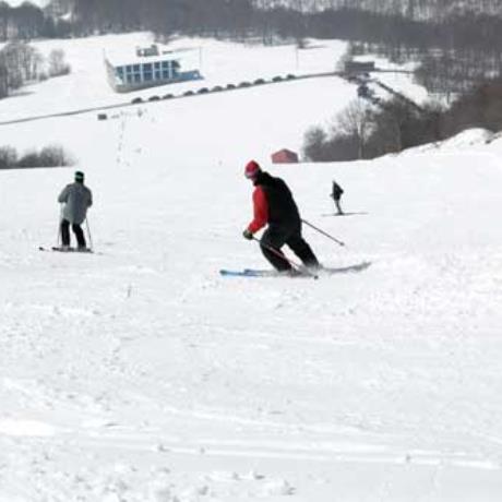 Vitsi, skiers at the slopes, VITSI (Ski centre) KASTORIA