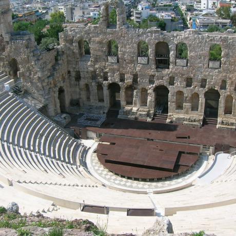 After its extensive restoration, Herod's Odeon has revived as a cultural venue, mainly of the Athens Festival, ACROPOLIS (Acropolis) ATHENS