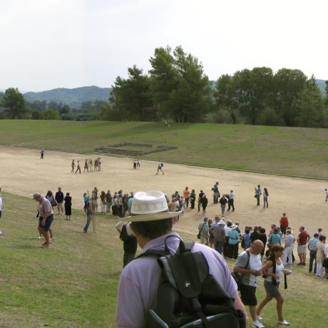 A panoramic view of the Olympia Stadium, OLYMPIA (Ancient sanctuary) ILIA