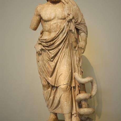 Statue of Asclepius from the Asklepieion of Epidaurus. National Archaeological Museum, Athens, ASKLEPIEION OF EPIDAURUS (Ancient sanctuary) ARGOLIS