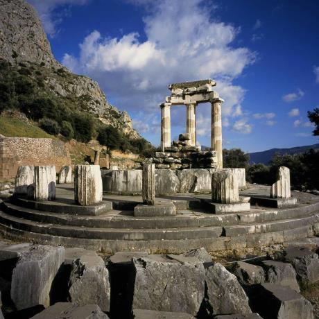 Athena Pronaia Temple, Delphi, Fokida, DELFI (Ancient sanctuary) FOKIDA