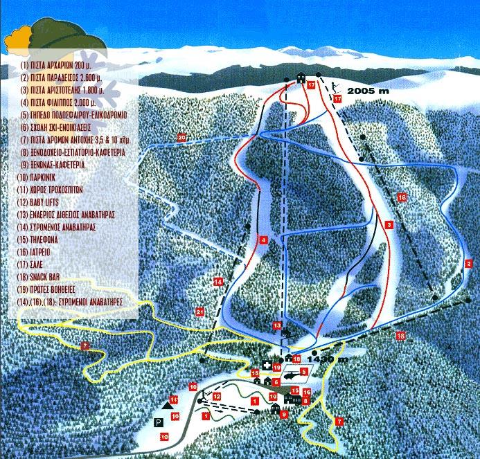 3-5 Pigadia ski centre map 3-5 PIGADIA (Ski centre) NAOUSSA