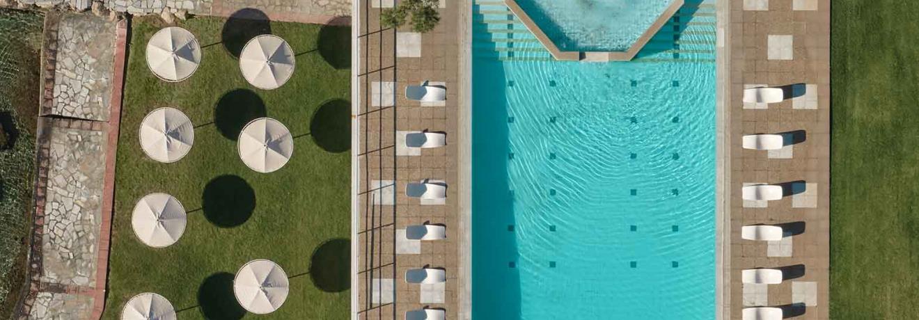 The swimming pool from above
