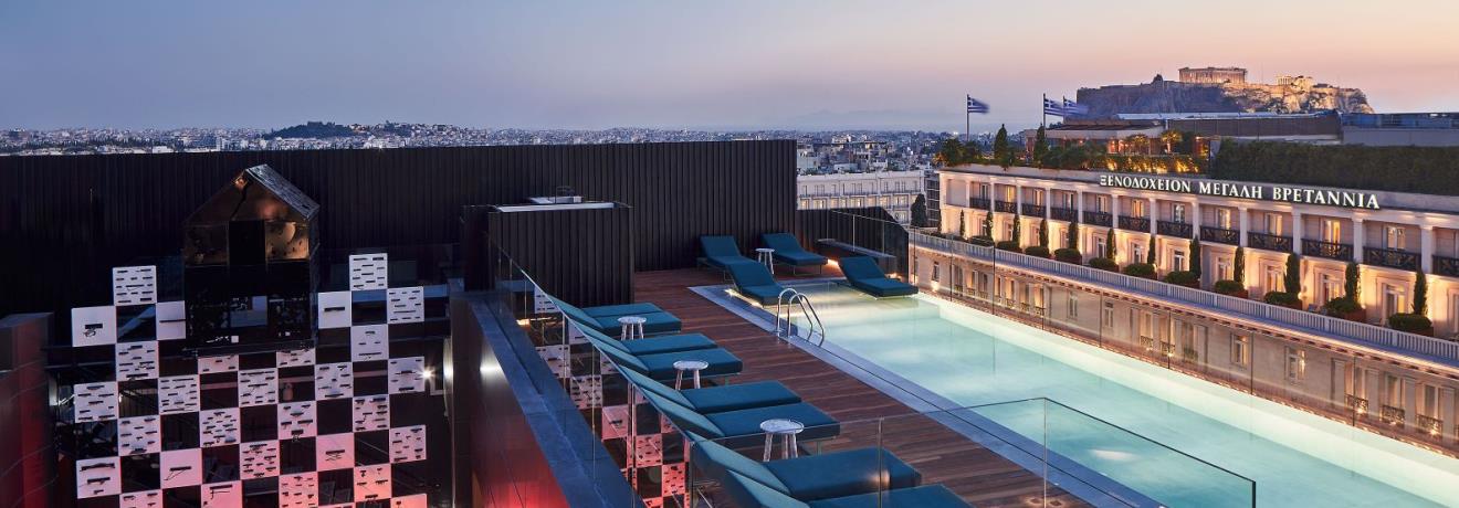 Rooftop pool bar