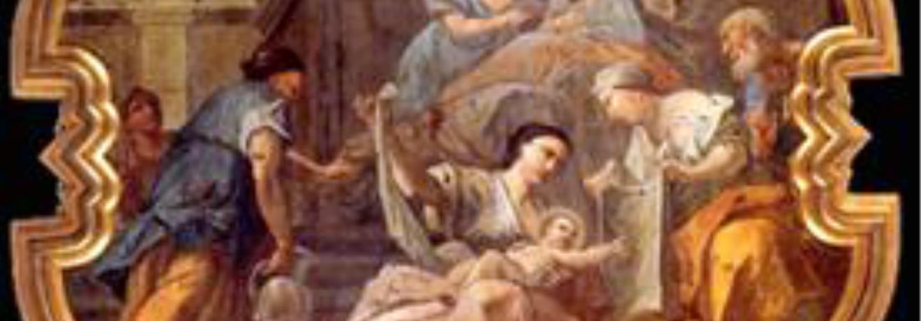 Theotokos birth icon (18th cent.) of Faneromeni church, made by N. Doxaras