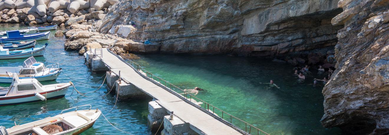 Therma, saline hot mineral spring