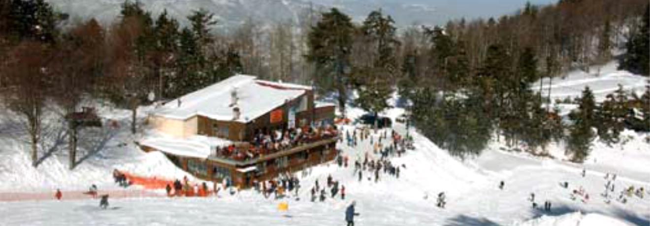 The ski centre from high above