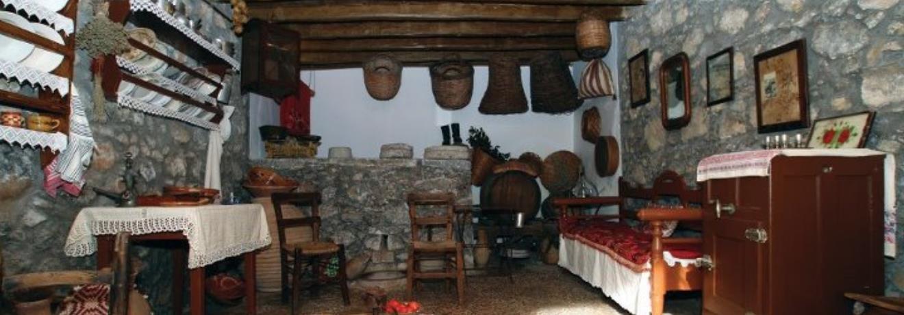 Vrahassi House. View of the 'portego', the multi-purpose living room of the house