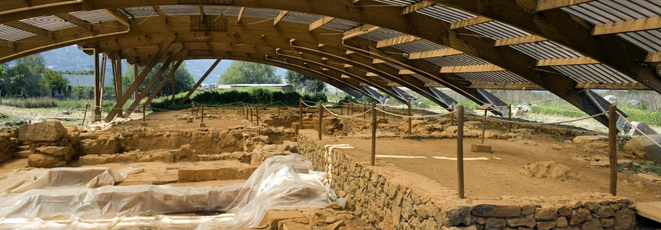 The Palace within the Archaeological Site of Malia. The largest part of the ruins visible today belongs to the New Palace period.