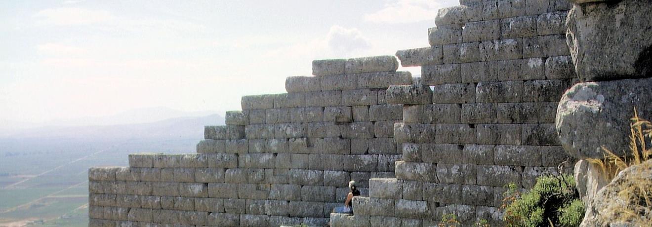 The fortification walls of Orchomenos