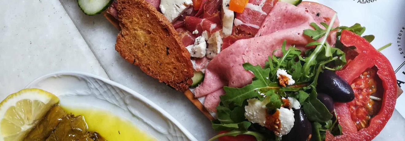 Cheese and cold cuts tasting