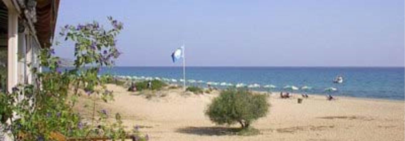 The Blue Flag 2001 awarded beach of Skala