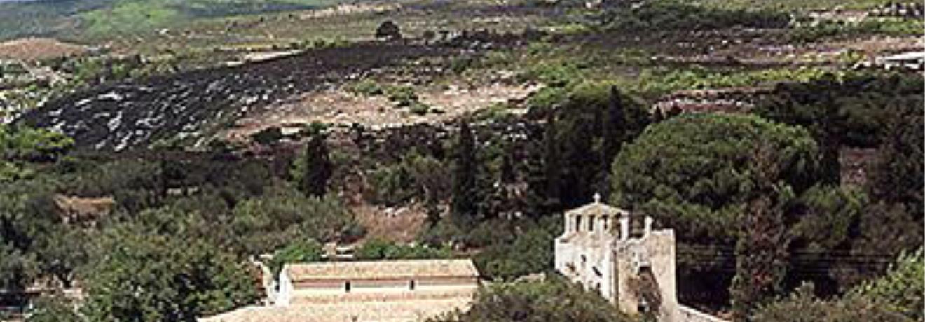 View of the monastery of Theotokos Anaphonetria (15th cent.) at Anafonitria village