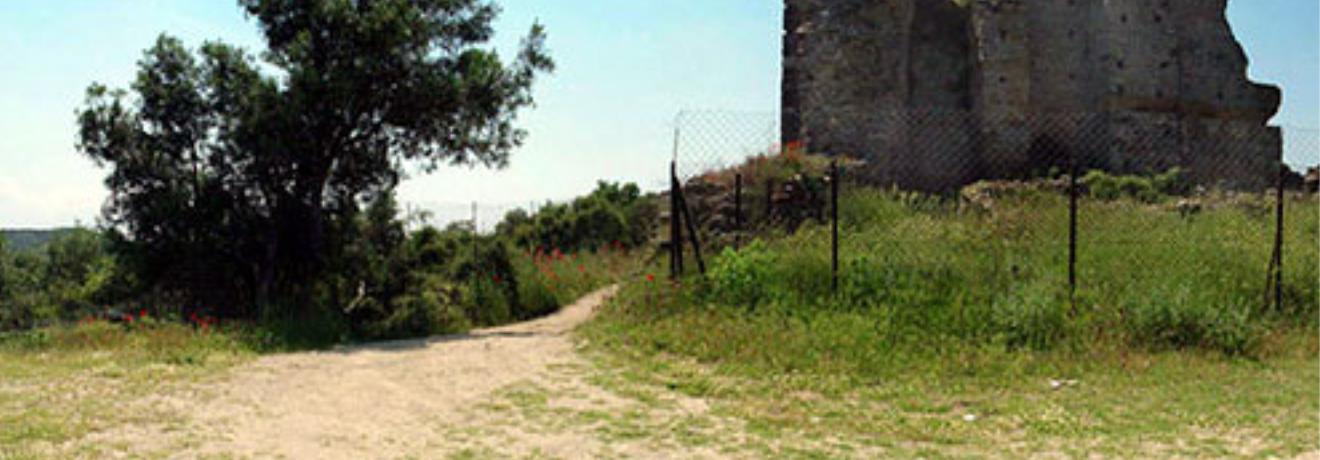 Castle of Anaktoroupolis, ruins of the byzantine castle which is near Nea Peramos
