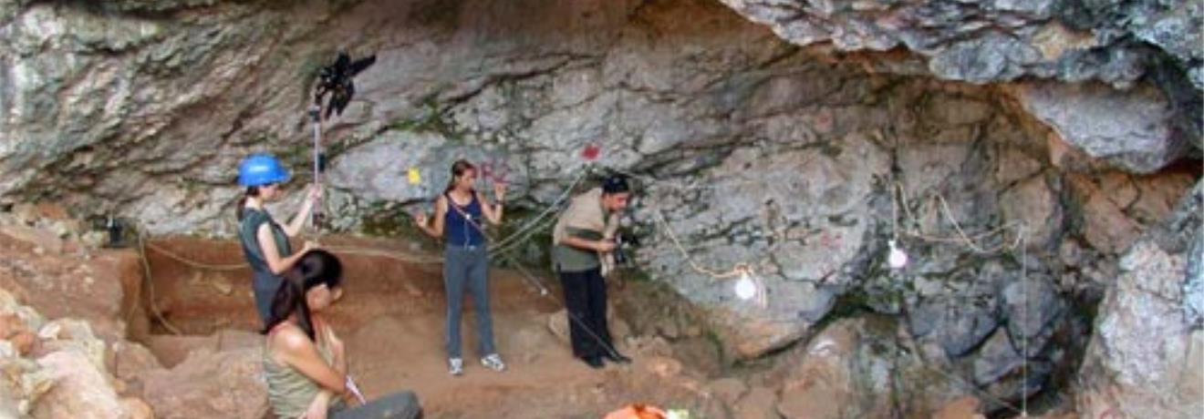 The excavation site at Drakaina Cave