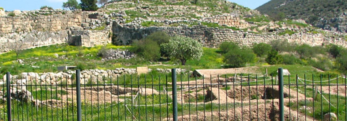 View of the archaeological site of the Mycenaean Acropolis