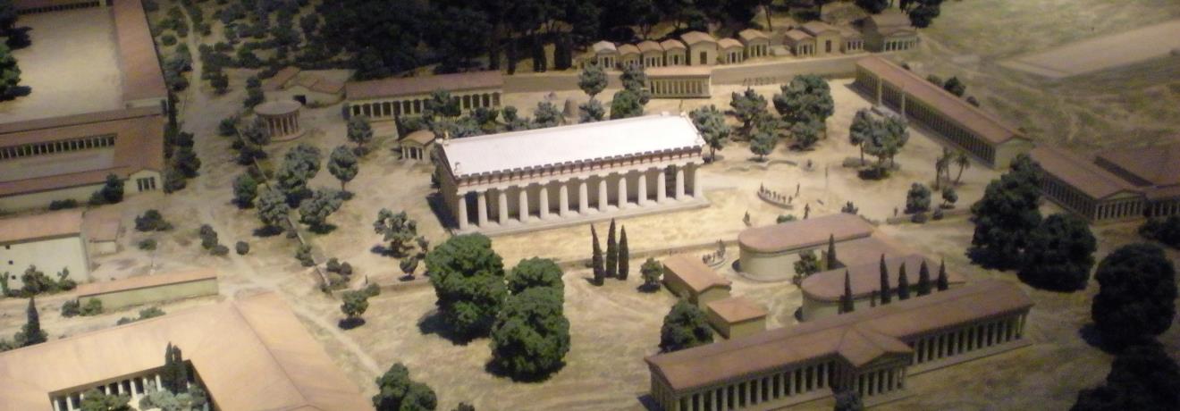 Altis, the sacred precinct of Zeus at Olympia (model)