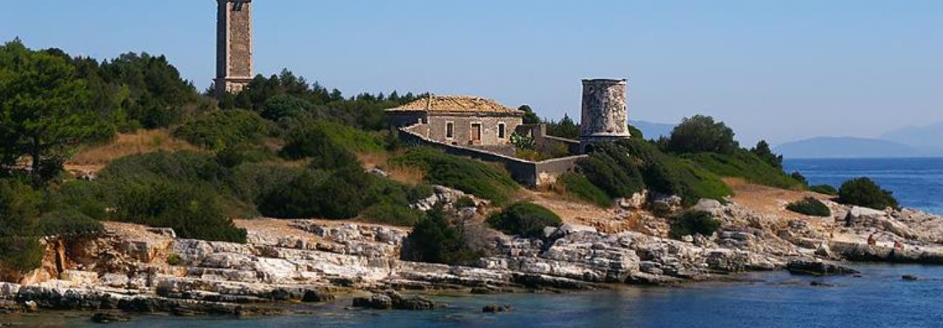 Fiskardo lighthouse and the old venetian one