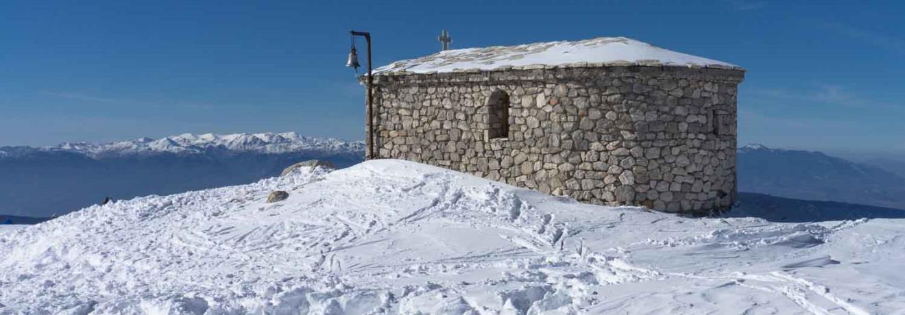 Profitis Ilias church at 2,225 m altitude